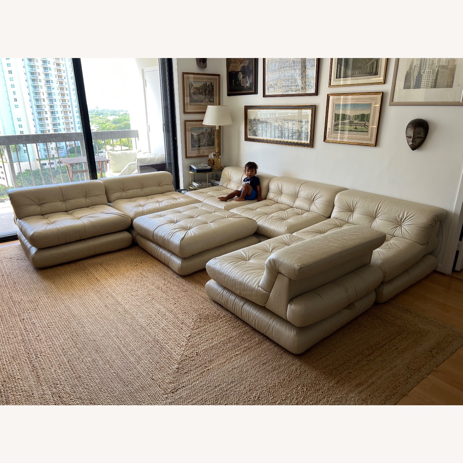 Roche Bobois Mah Jong First Edition Leather Sofa - image-4