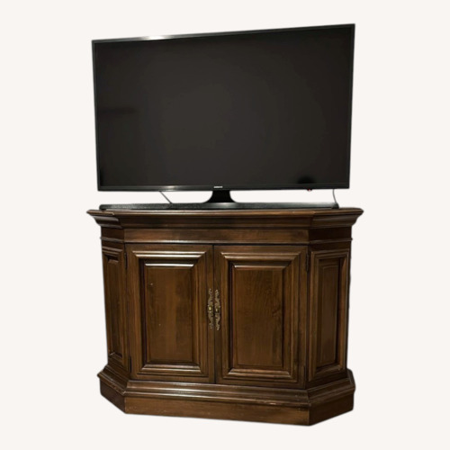 Used Ethan Allen Dark Brown Wood Chest for sale on AptDeco