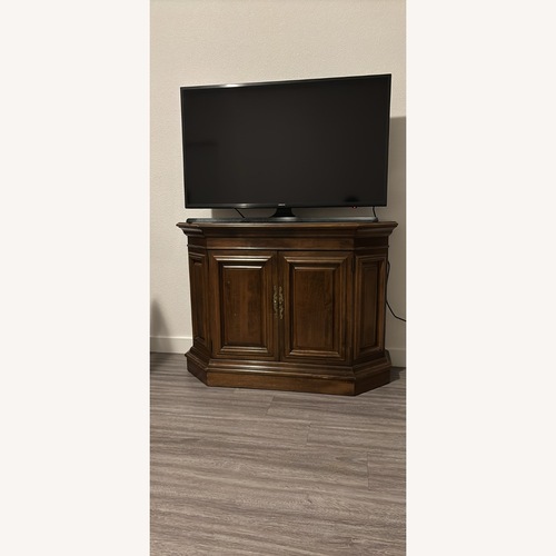 Used Ethan Allen Dark Brown Wood Chest for sale on AptDeco