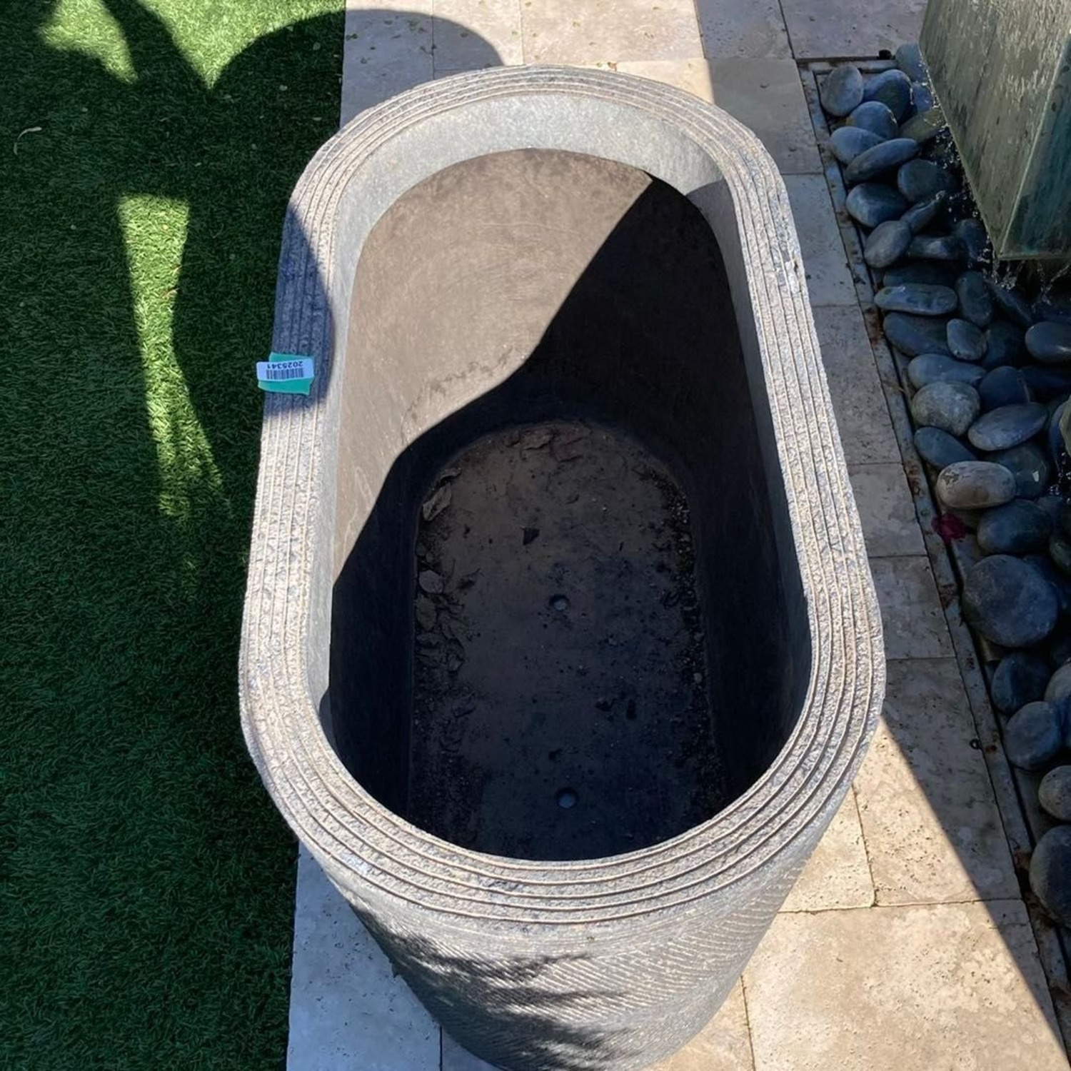 Restoration Hardware Outdoor Stone Planter - image-2