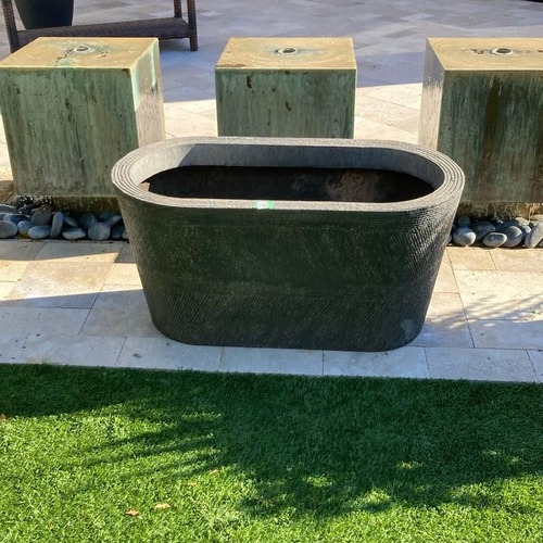 Used Restoration Hardware Outdoor Stone Planter for sale on AptDeco