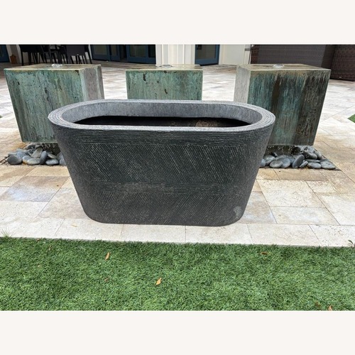 Used Restoration Hardware Outdoor Stone Planter for sale on AptDeco