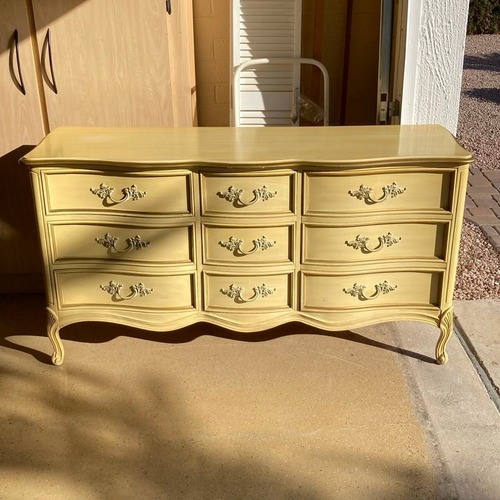 Used Dixie French Provincial Style 9-Drawer Dresser for sale on AptDeco