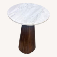 Dara Marble & Wood Side Table