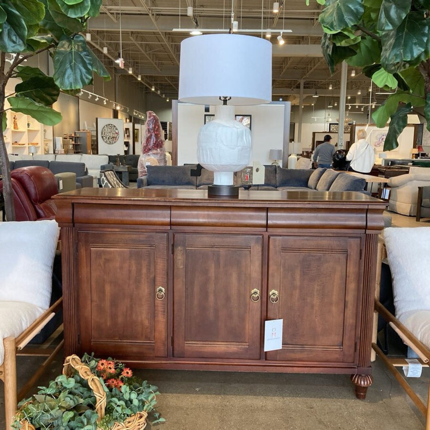 Ethan Allen Lower Cabinet W 3-Drawers Buffet - image-2