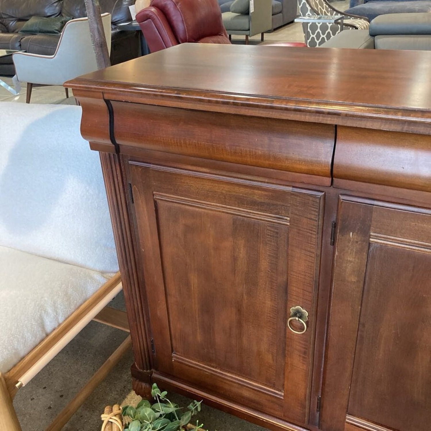 Ethan Allen Lower Cabinet W 3-Drawers Buffet - image-4