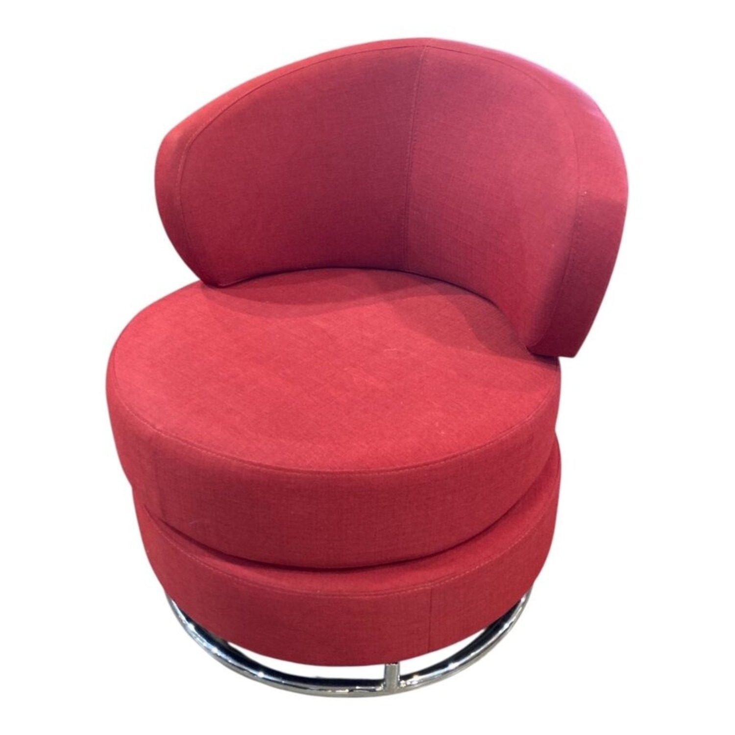Modern Fabric Swivel Lounge Chair - image-0