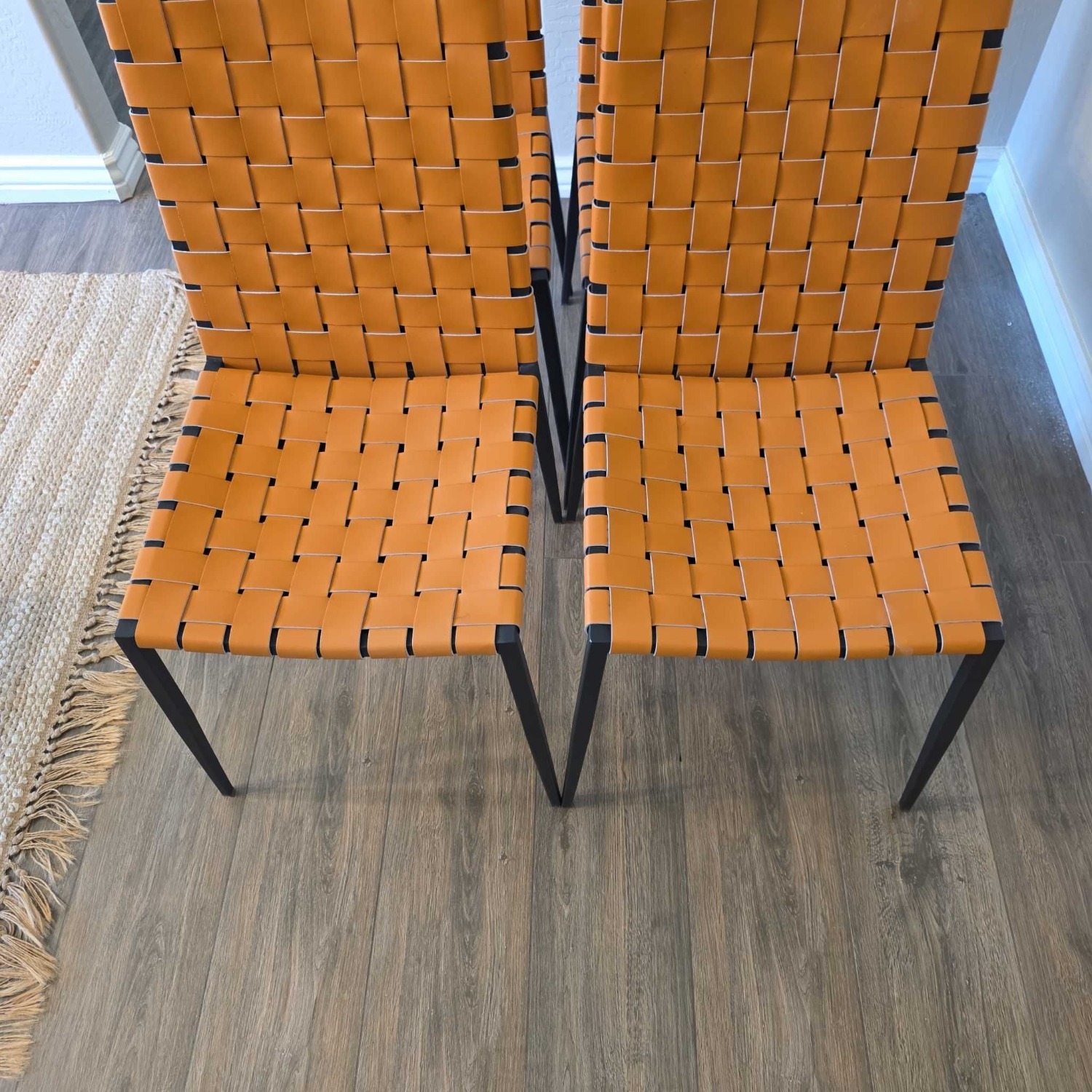 Article Modern Wood Dining Set with 4 Woven - image-7