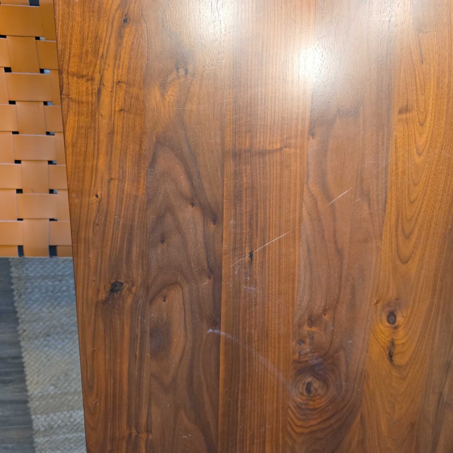 Article Modern Wood Dining Set with 4 Woven - image-4