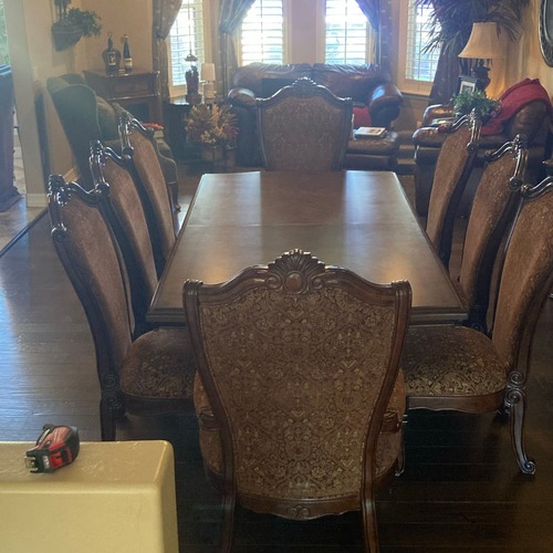 Used AICO Windsor Court 9-Piece Dining Set for sale on AptDeco