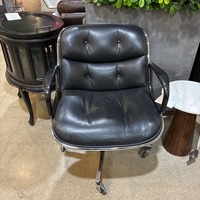 Knoll Charles Pollock Leather Office Chair