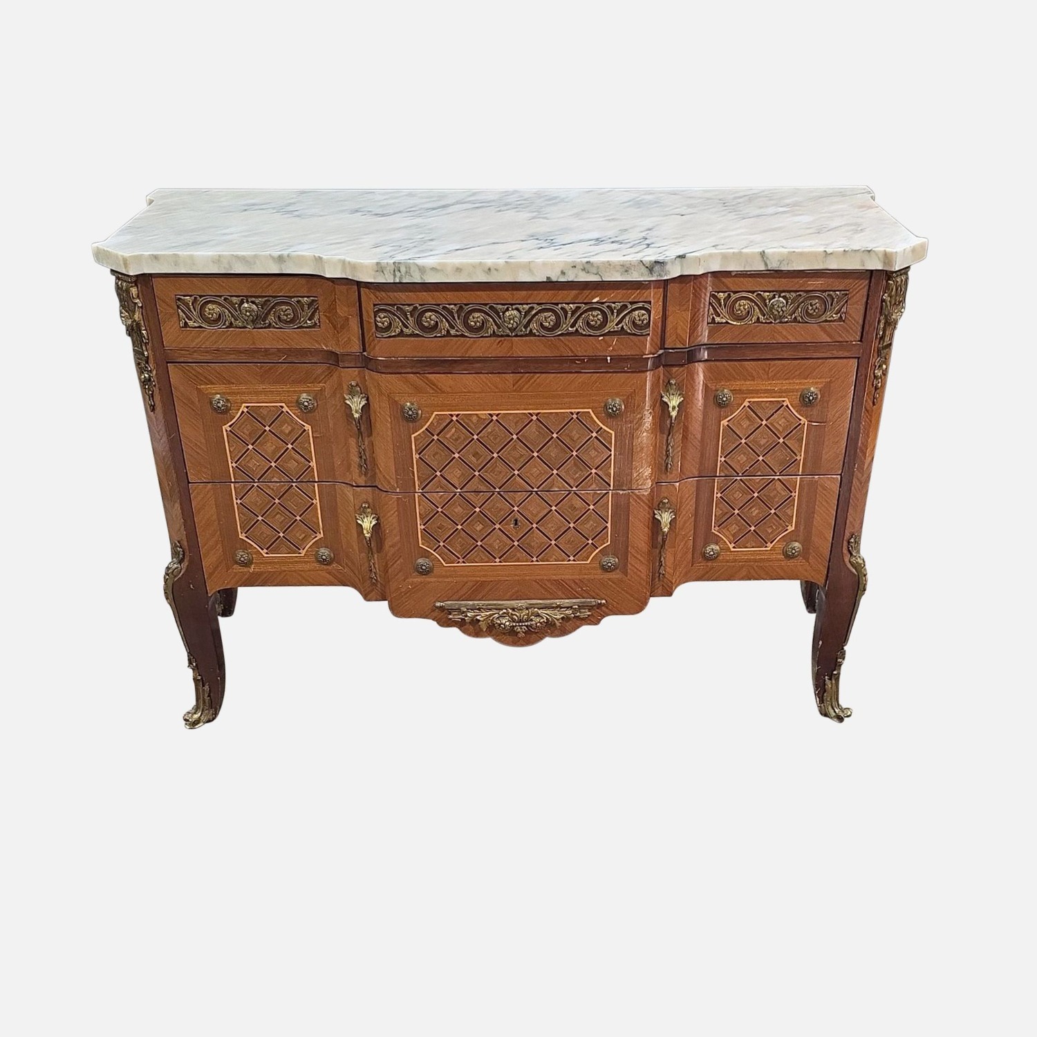 Antique Sideboard with Marble Top	 - image-1