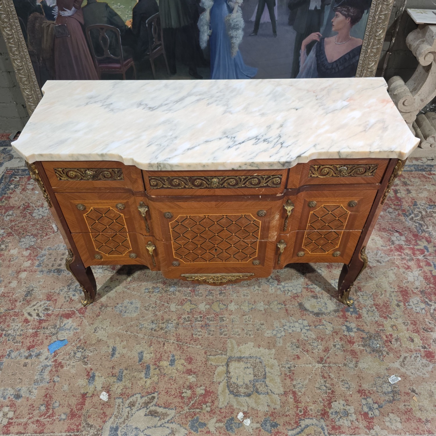 Antique Sideboard with Marble Top	 - image-9
