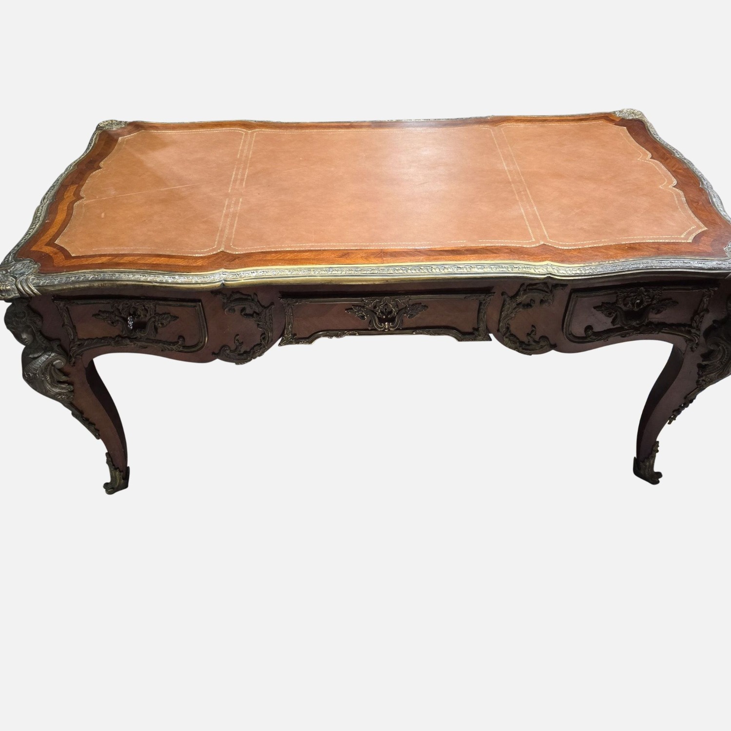 French Louis XV Antique Bureau Plat Library  - image-4