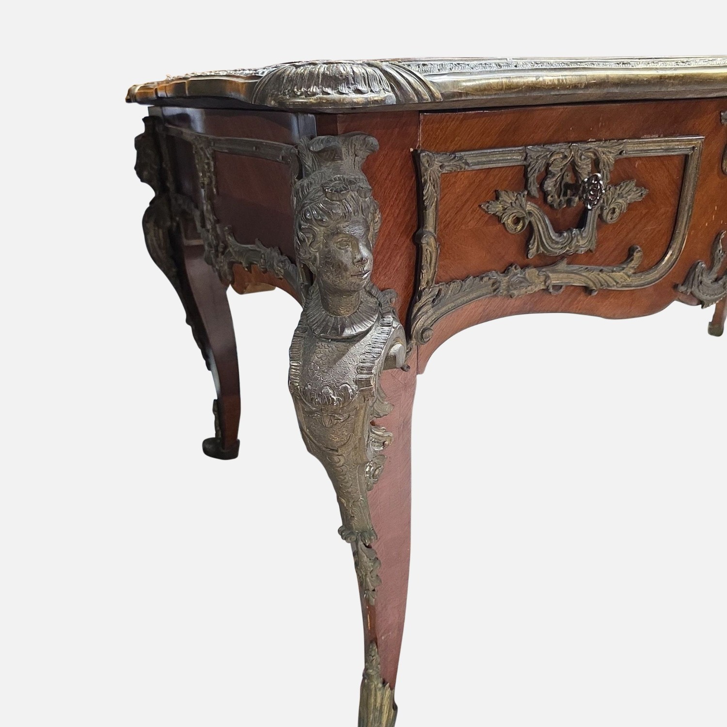 French Louis XV Antique Bureau Plat Library  - image-5