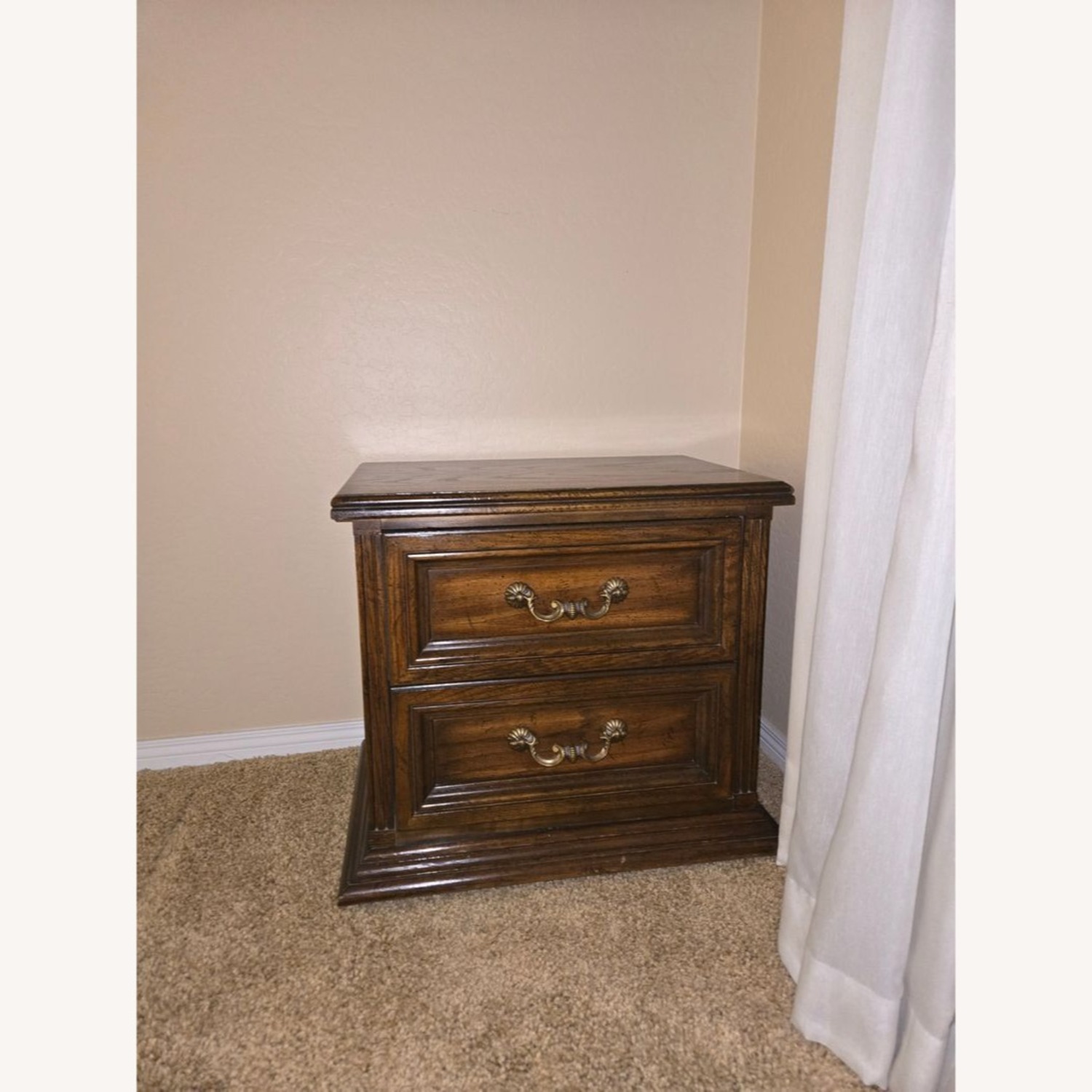 American of Martinsville Vintage2-Drawer End Table - image-3