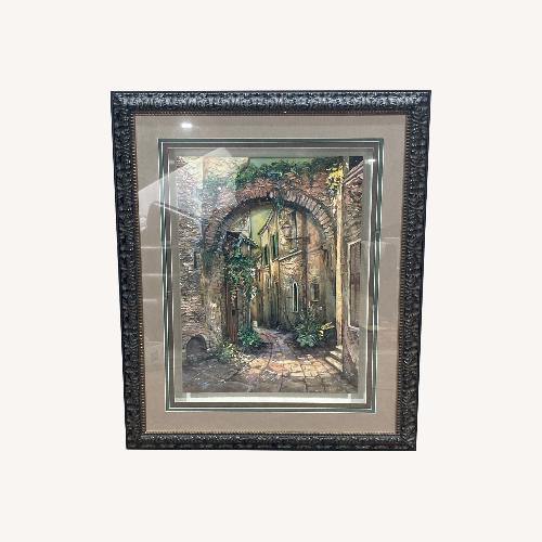 Used ""Cobbled Streets, St Remy"" Framed Artwork for sale on AptDeco