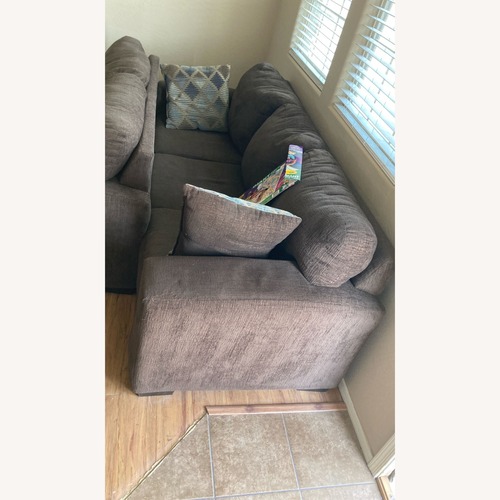 Used Comfortable Brown 3-Seat Sofa with Plush Cushions for sale on AptDeco