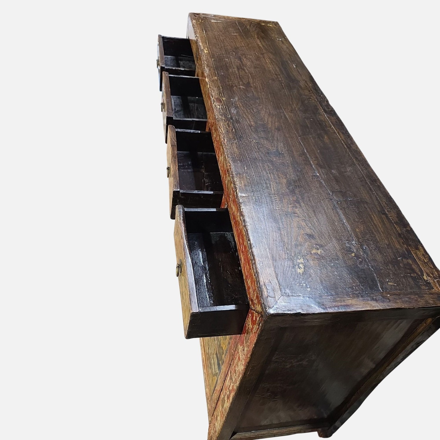 Antique Asian Hand-Painted Sideboard  - image-4