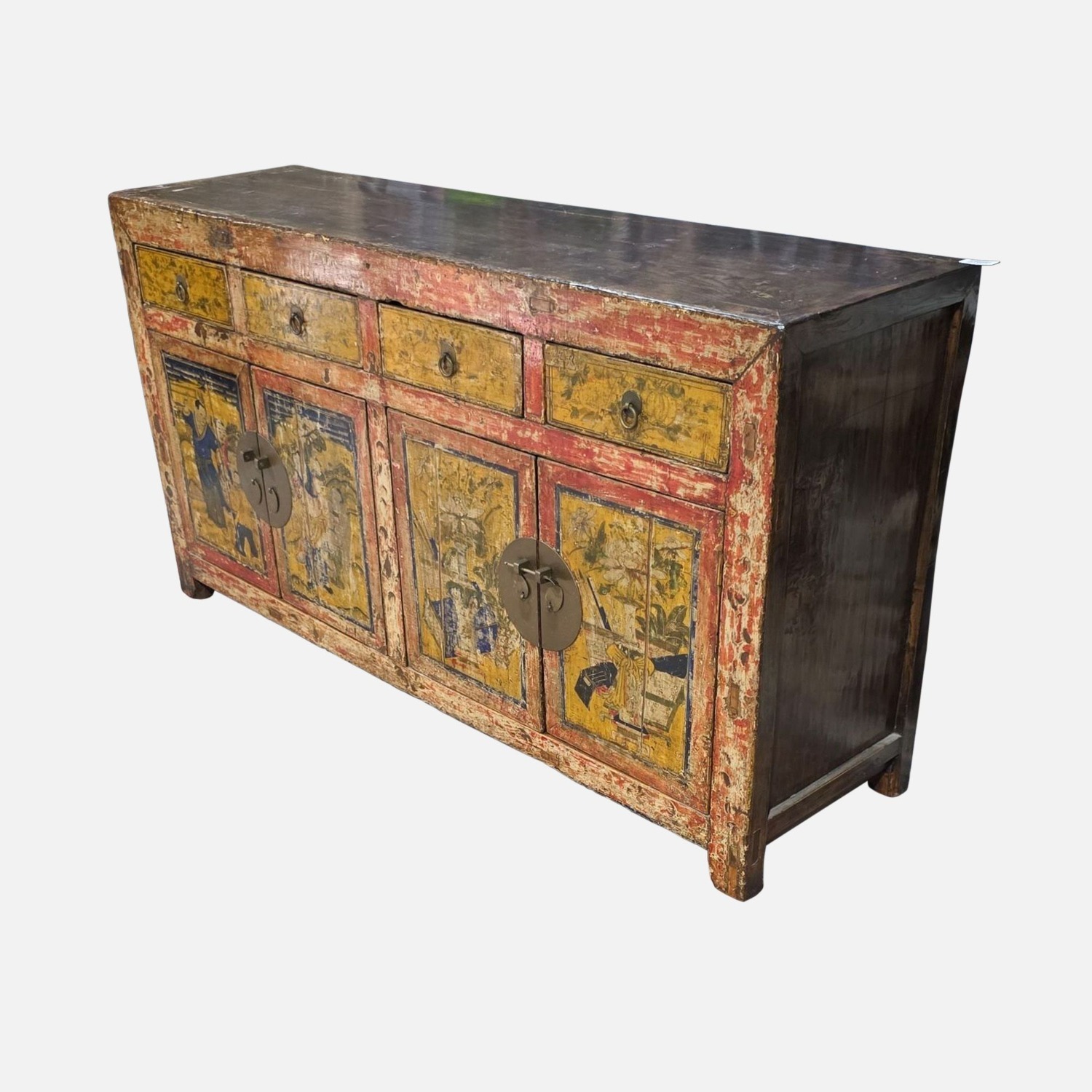 Antique Asian Hand-Painted Sideboard  - image-1