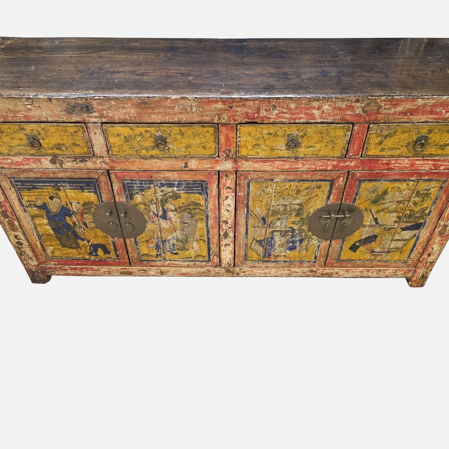 Antique Asian Hand-Painted Sideboard  - image-2