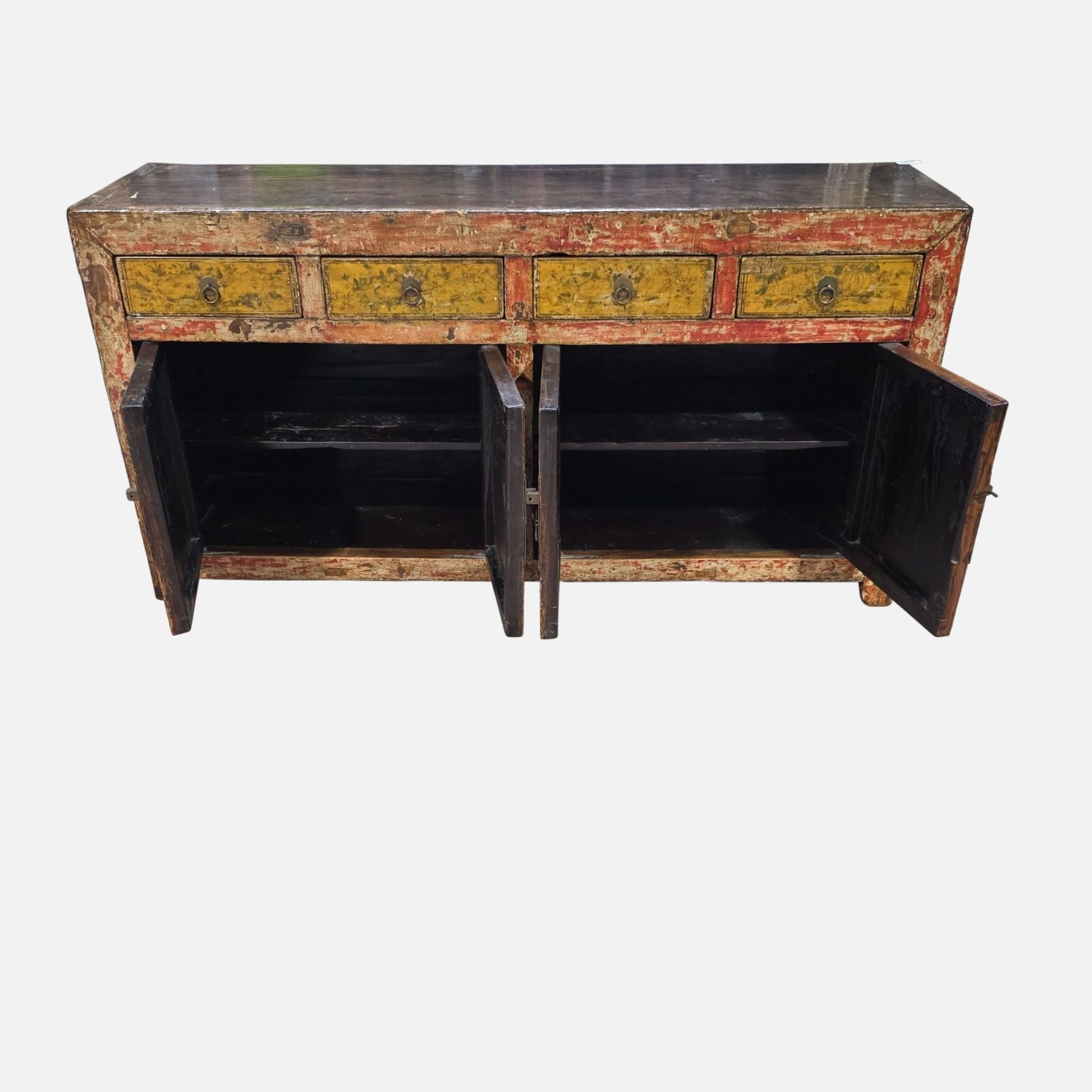 Antique Asian Hand-Painted Sideboard  - image-3