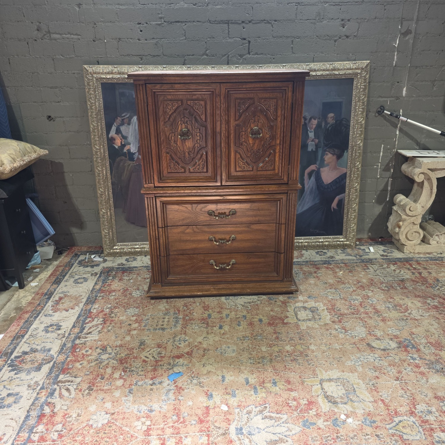 American of Martinsville Vintage Wood Storage  - image-1