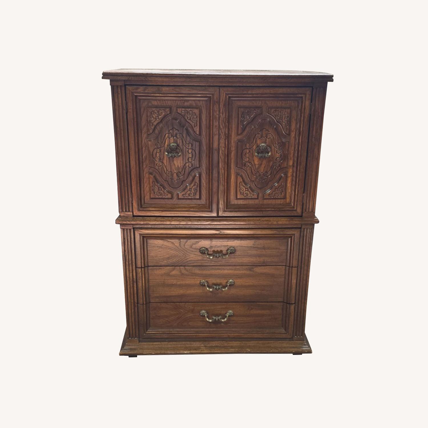 American of Martinsville Vintage Wood Storage - image-0