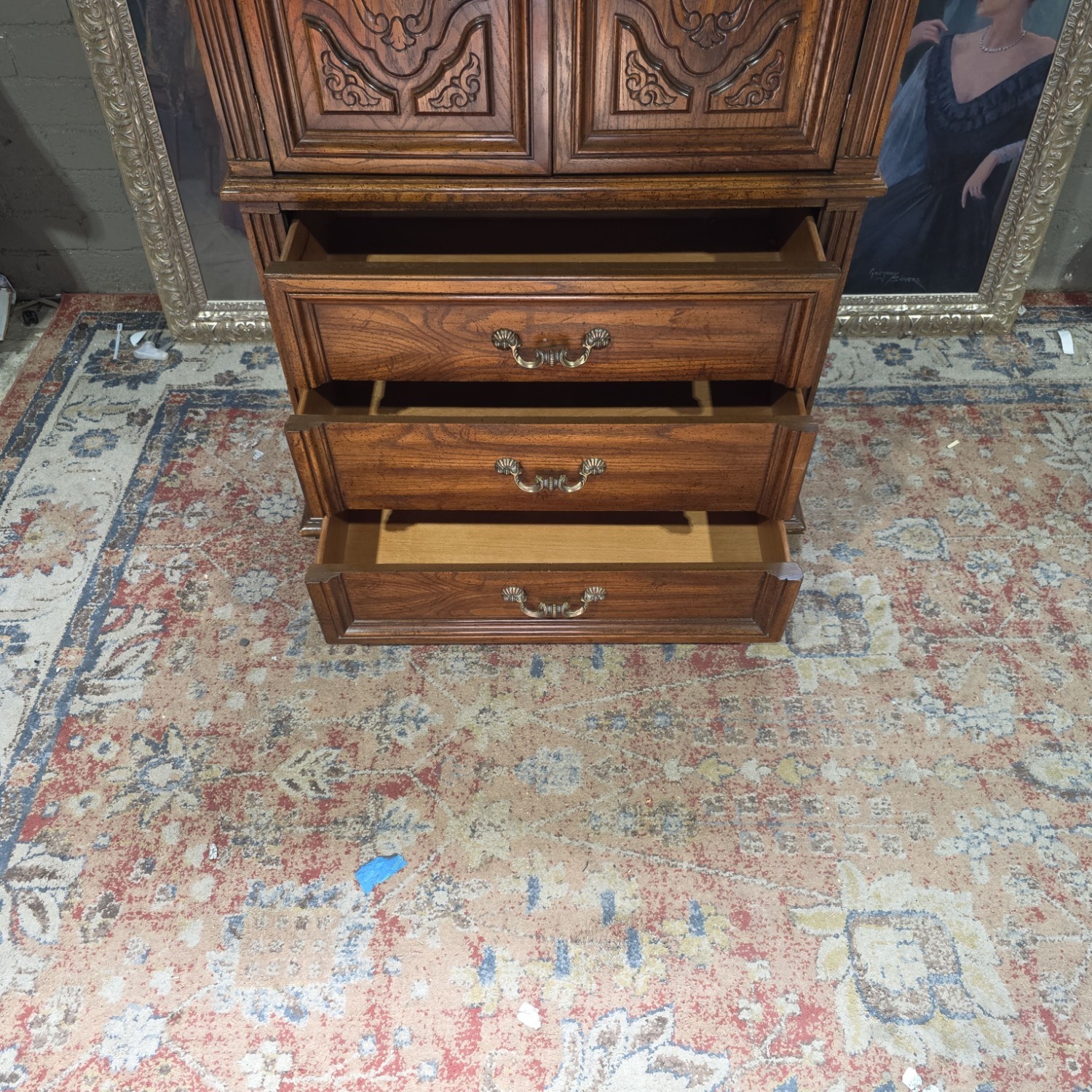 American of Martinsville Vintage Wood Storage  - image-3