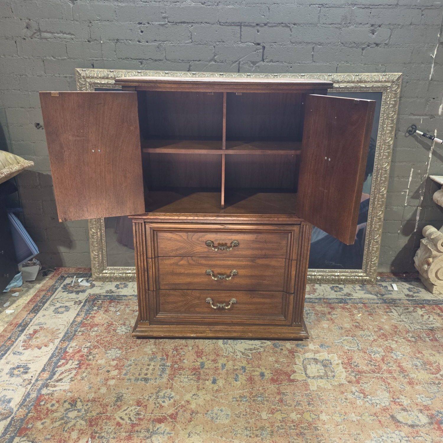 American of Martinsville Vintage Wood Storage  - image-4