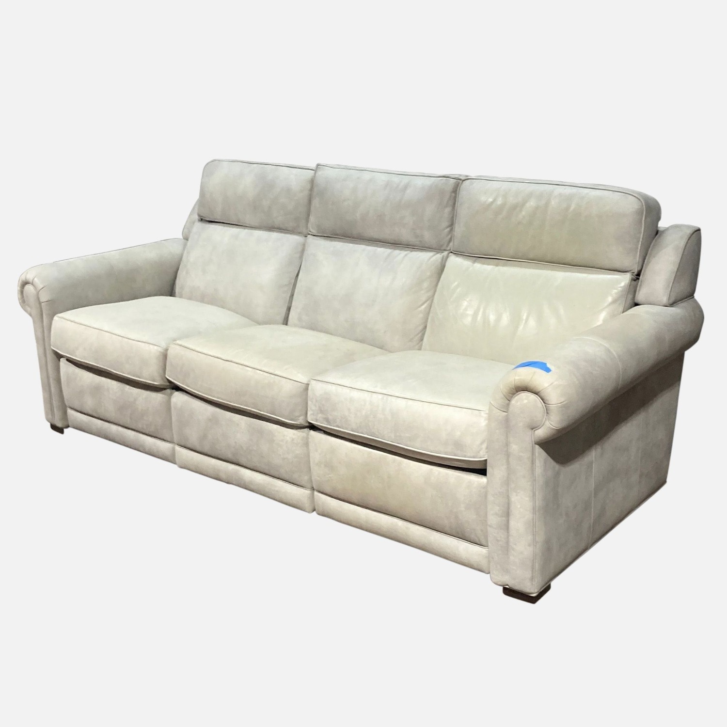 Ethan Allen 3-Seat Leather Conover Sofa - image-2