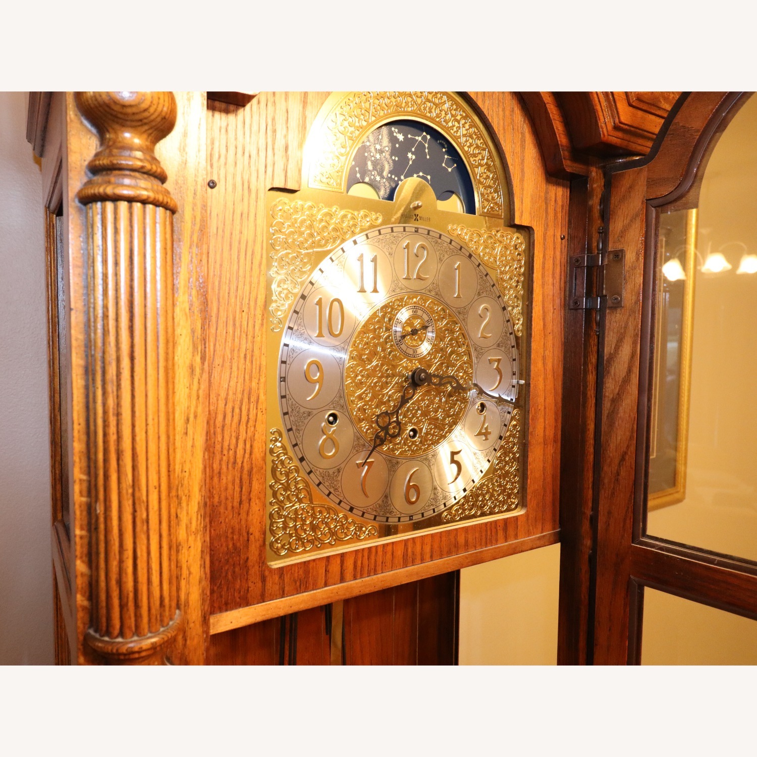Howard Miller Oak Grandfather Clock - image-2