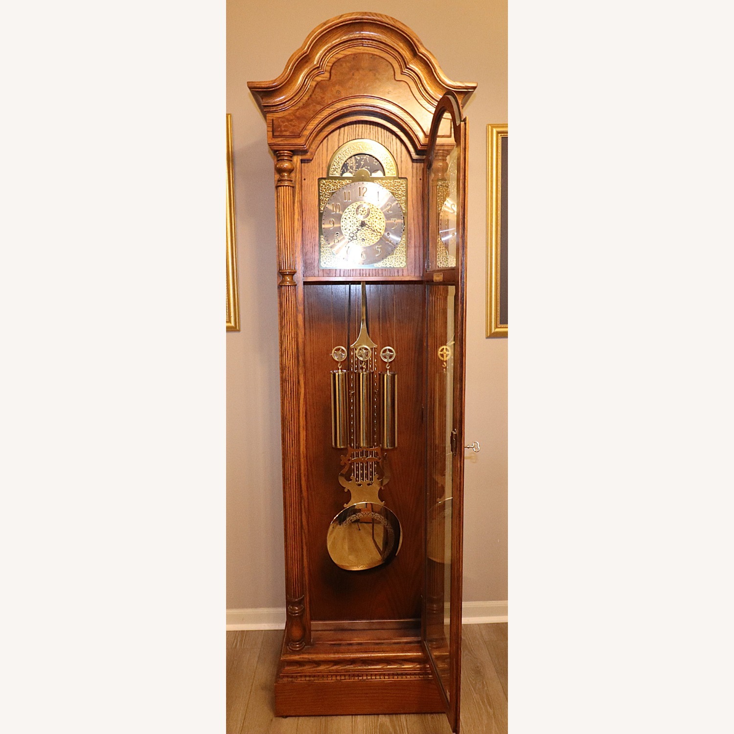 Howard Miller Oak Grandfather Clock - image-13