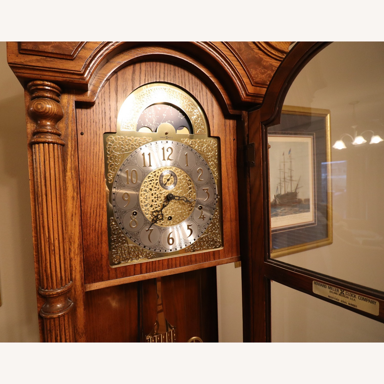 Howard Miller Oak Grandfather Clock - image-3