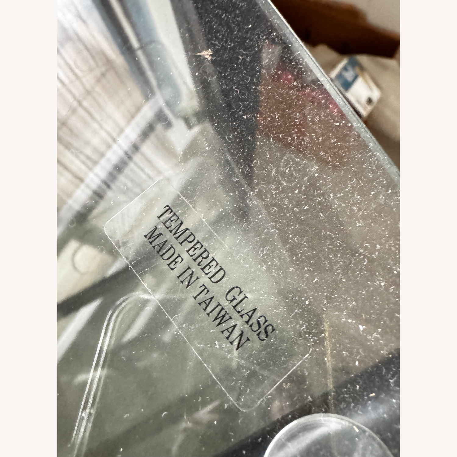 Black Metal and Glass Shelves With Wheels - image-4