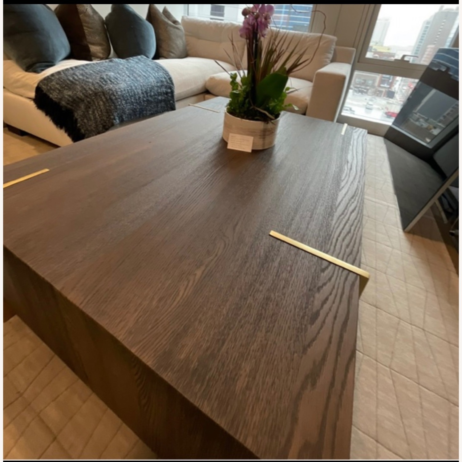 Restoration Hardware Verrazano Rectangular Coffee Table - image-2