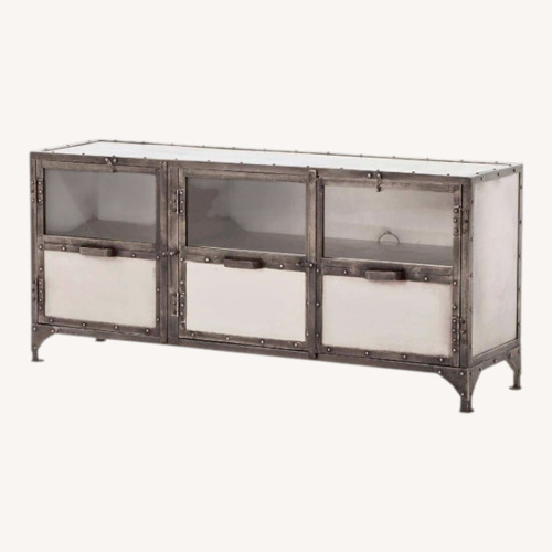Used Zin Home Silver Iron Media Storage for sale on AptDeco