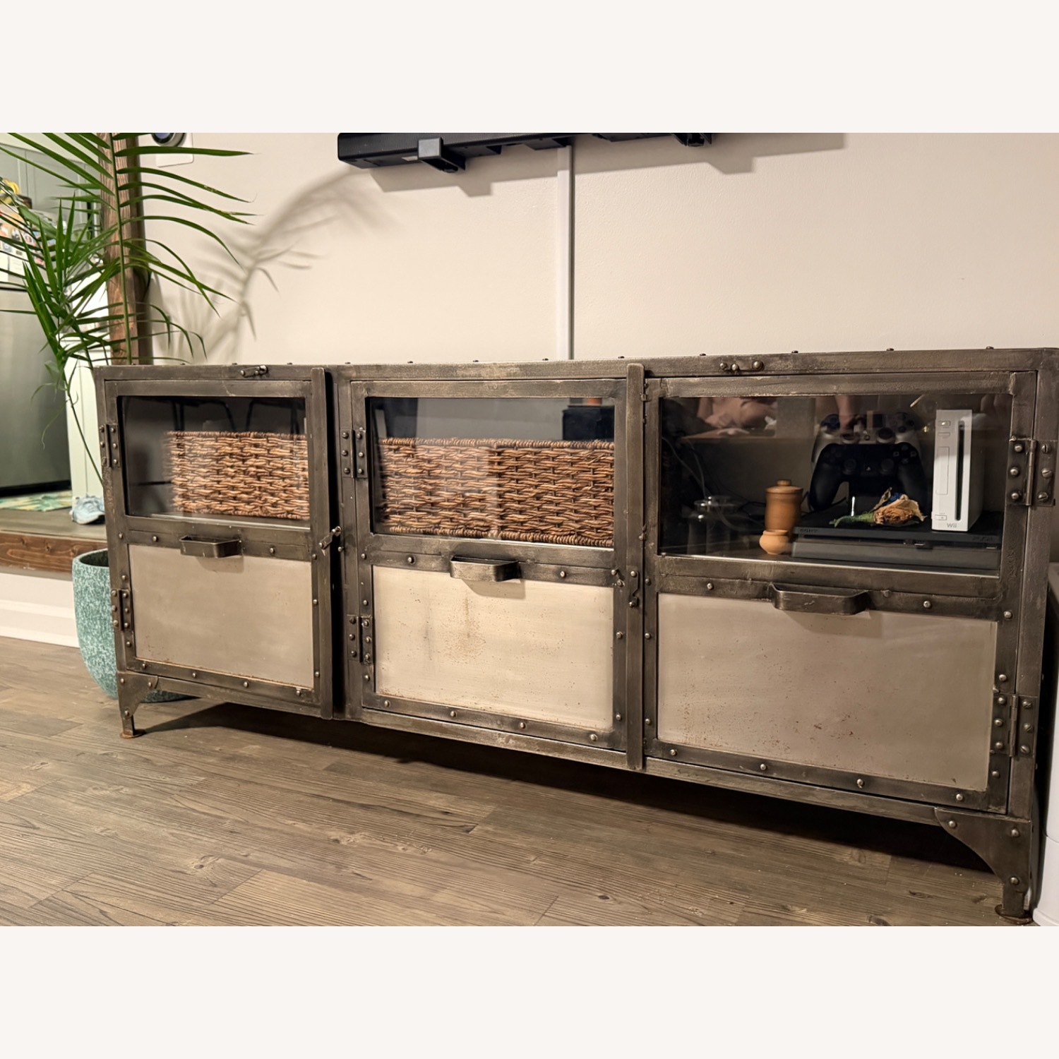 Zin Home Silver Iron Media Storage - image-2