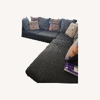 2 piece Sectional With Ottoman 