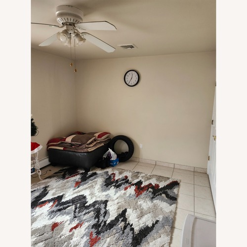 Used Light Gray Cotton Area Rug 9' x 12' for sale on AptDeco