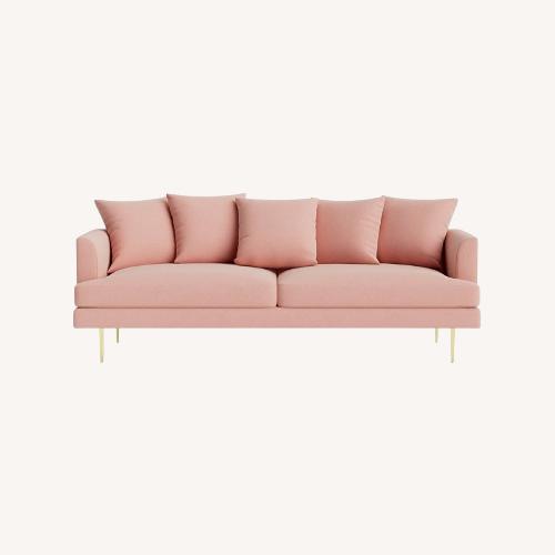 Used Joybird Aime Pink Velvet 3+ Seater Sofa for sale on AptDeco
