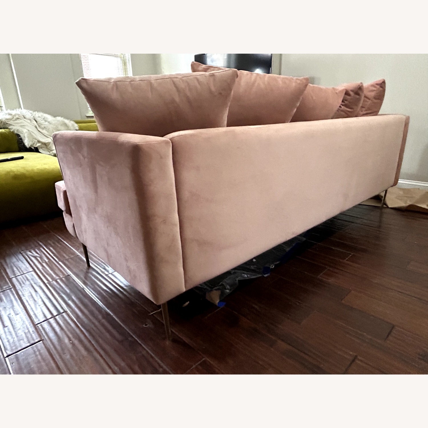 Joybird Aime Pink Velvet 3+ Seater Sofa - image-4