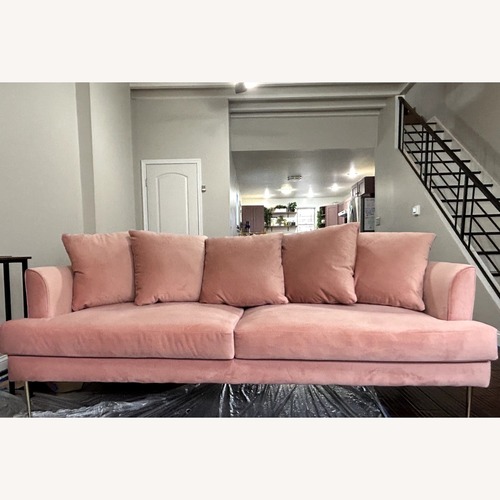 Used Joybird Aime Pink Velvet 3+ Seater Sofa for sale on AptDeco