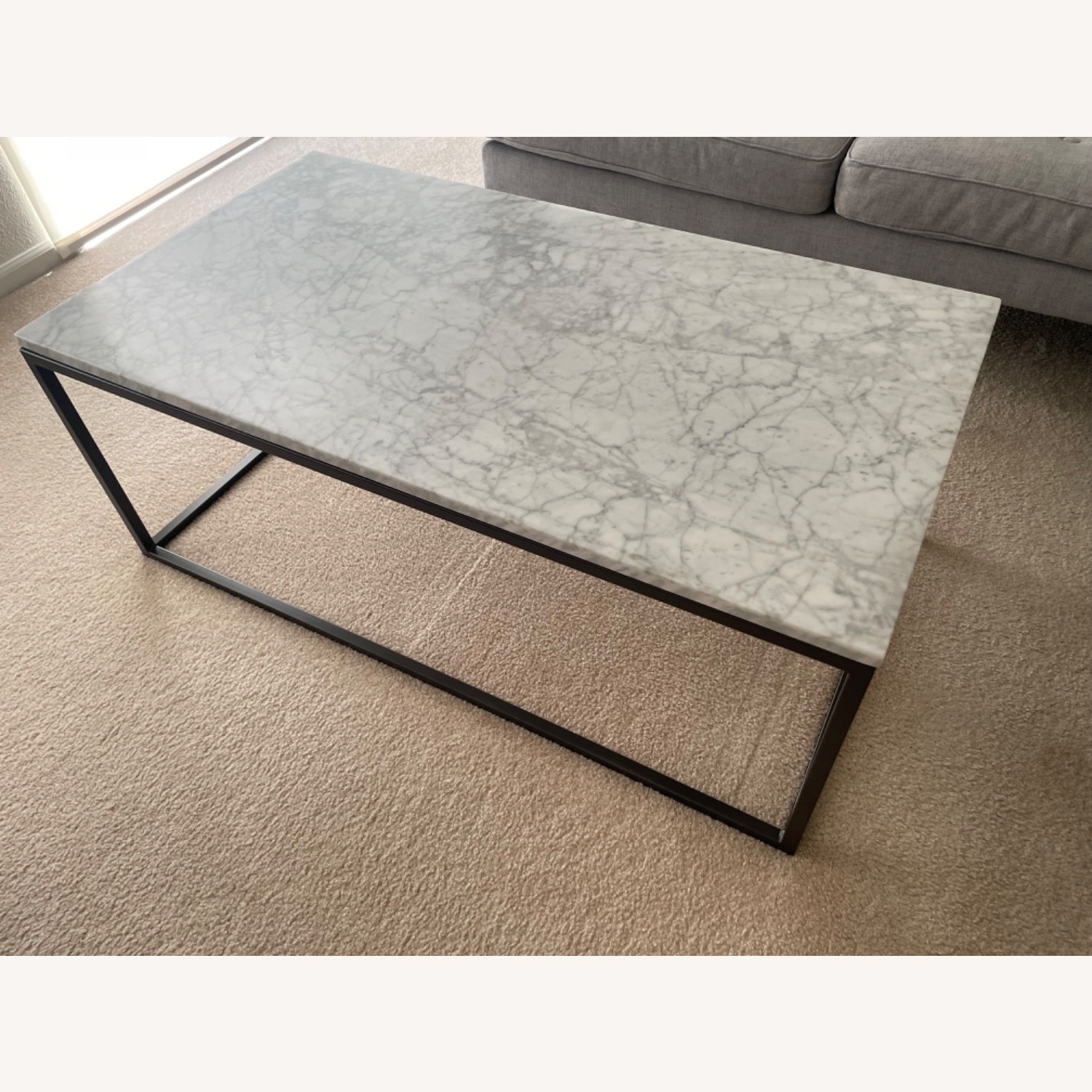 West Elm Marble Streamline Rectangle Coffee Table - image-2