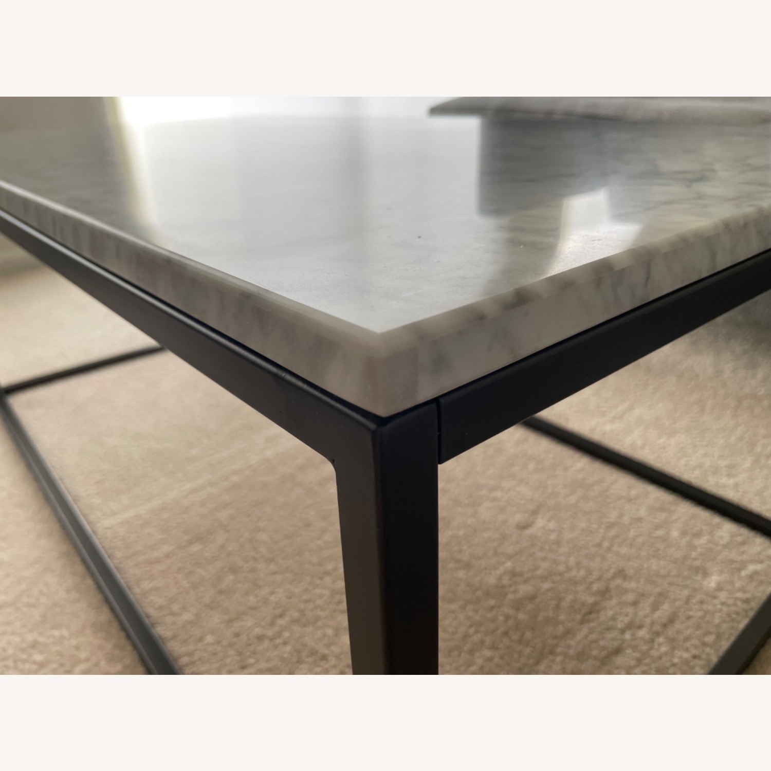 West Elm Marble Streamline Rectangle Coffee Table - image-3