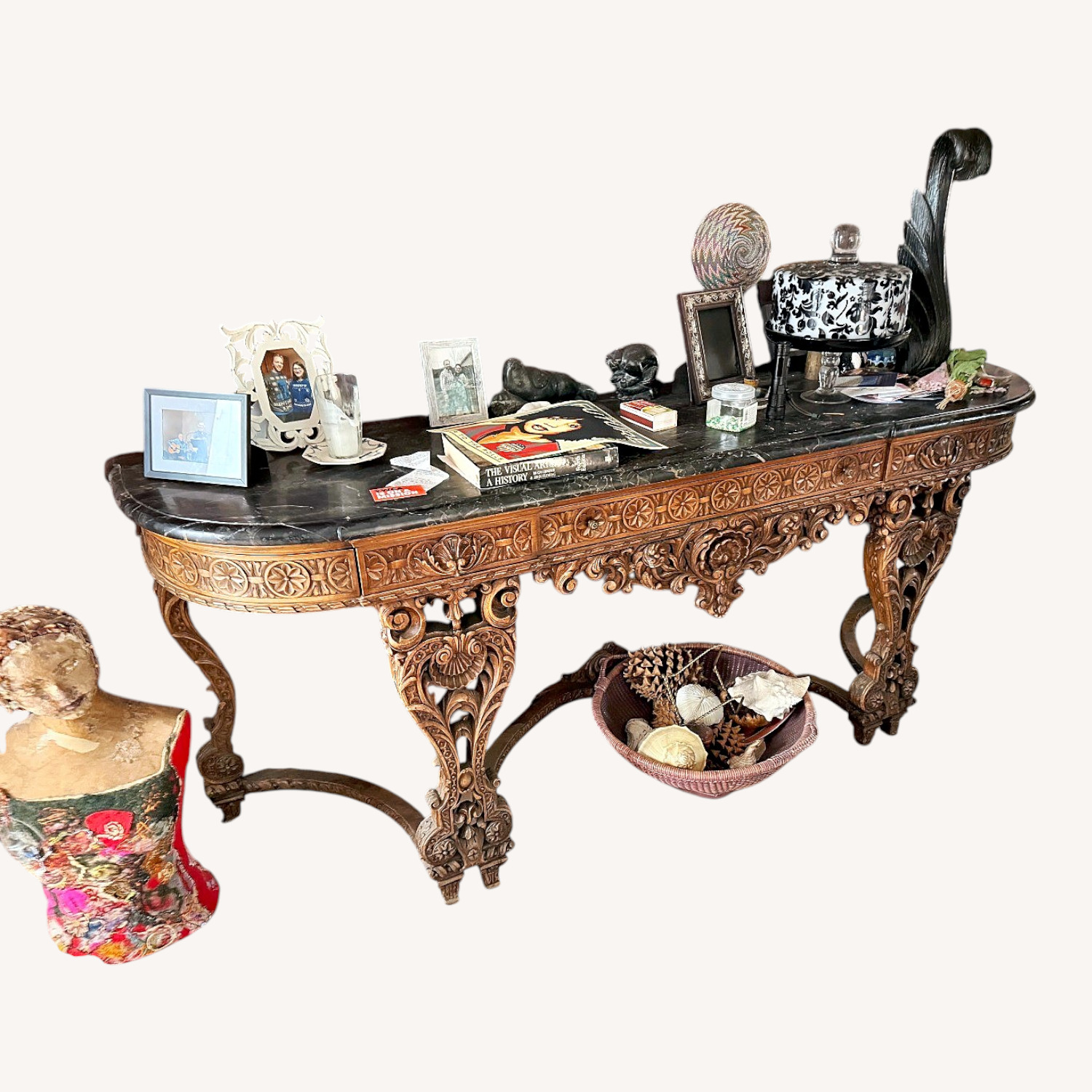 Antique French Baroque Carved Buffet - image-0