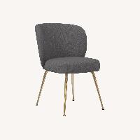 West Elm Greer Dark Gray Fabric Dining Chairs