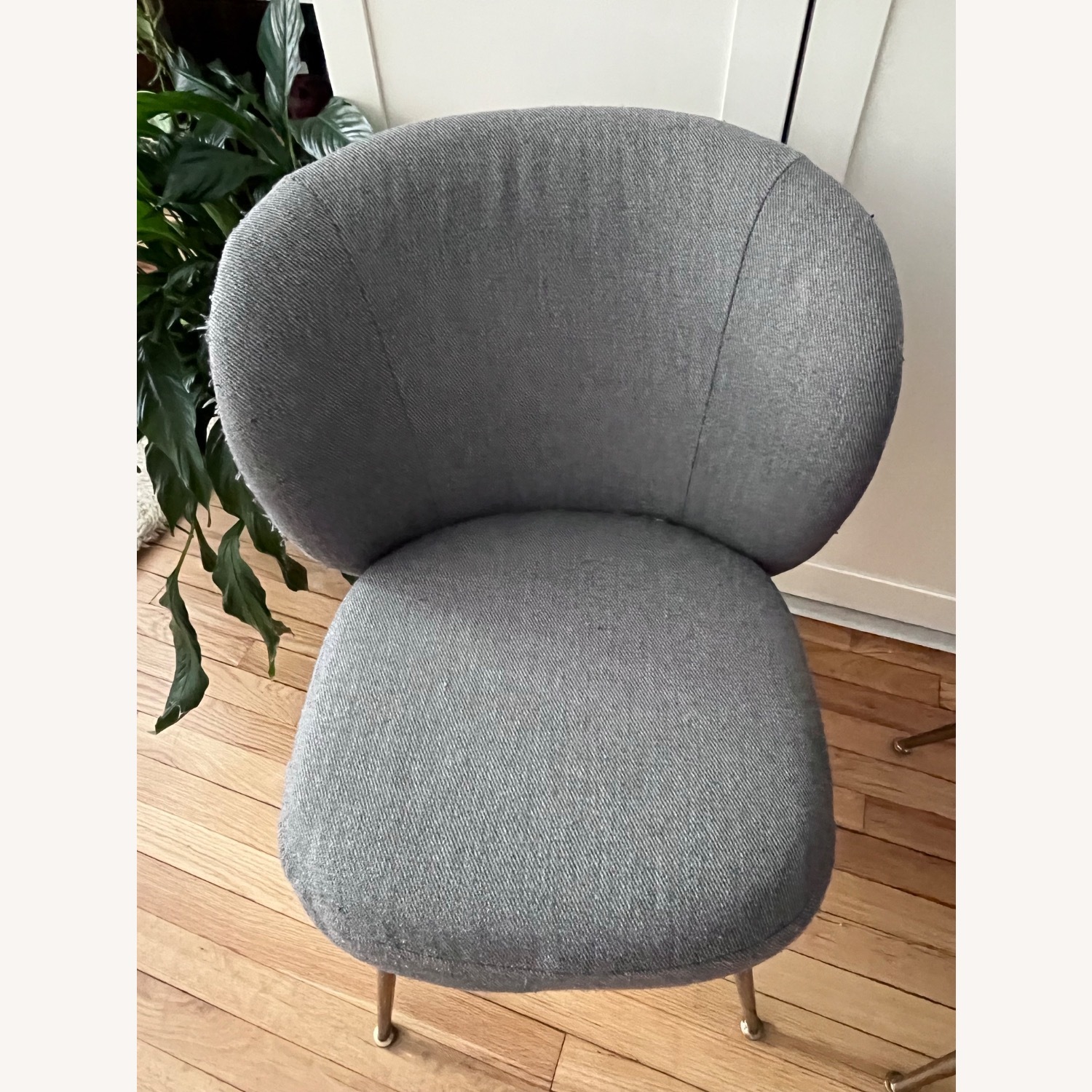 West Elm Greer Dark Gray Fabric Dining Chairs - image-4