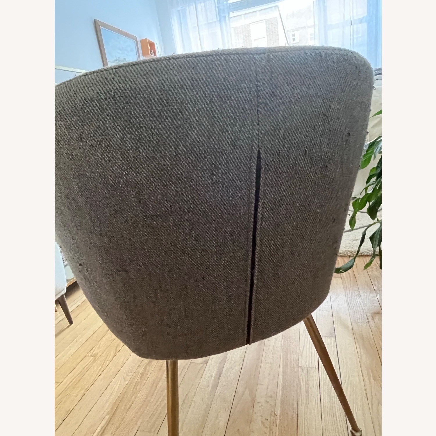 West Elm Greer Dark Gray Fabric Dining Chairs - image-7