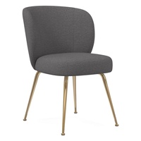 West Elm Greer Dark Gray Fabric Dining Chairs
